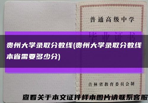 贵州大学录取分数线(贵州大学录取分数线本省需要多少分)缩略图