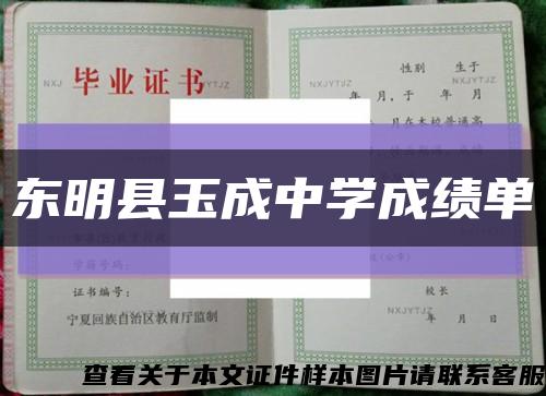 东明县玉成中学成绩单缩略图