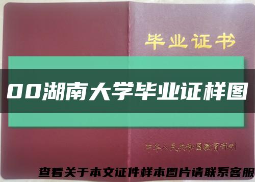 00湖南大学毕业证样图缩略图