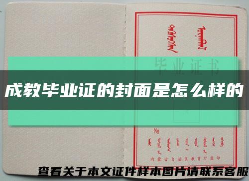 成教毕业证的封面是怎么样的缩略图