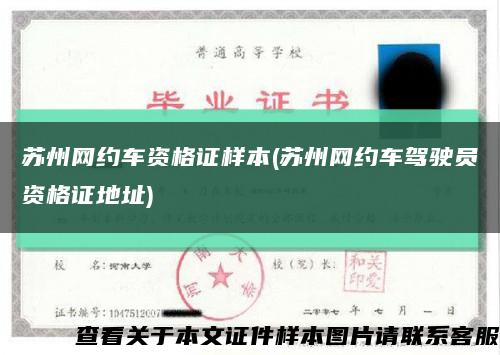 苏州网约车资格证样本(苏州网约车驾驶员资格证地址)缩略图