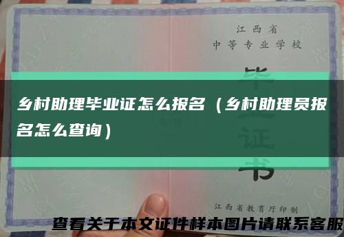 乡村助理毕业证怎么报名（乡村助理员报名怎么查询）缩略图