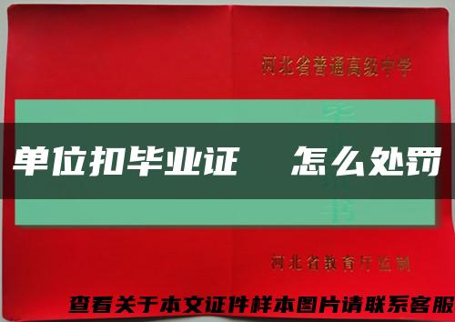 单位扣毕业证  怎么处罚缩略图