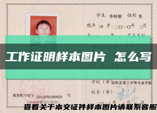 工作证明样本图片 怎么写缩略图