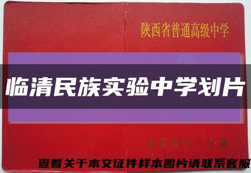 临清民族实验中学划片缩略图