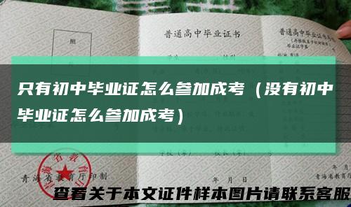 只有初中毕业证怎么参加成考（没有初中毕业证怎么参加成考）缩略图