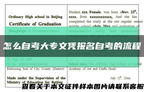 怎么自考大专文凭报名自考的流程缩略图