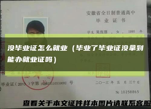 没毕业证怎么就业（毕业了毕业证没拿到能办就业证吗）缩略图