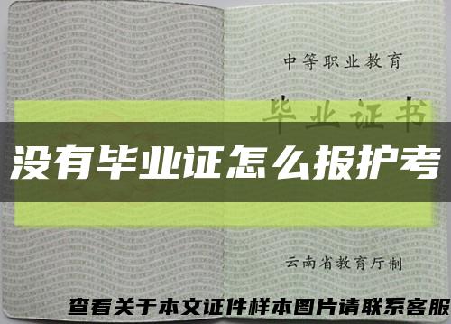 没有毕业证怎么报护考缩略图