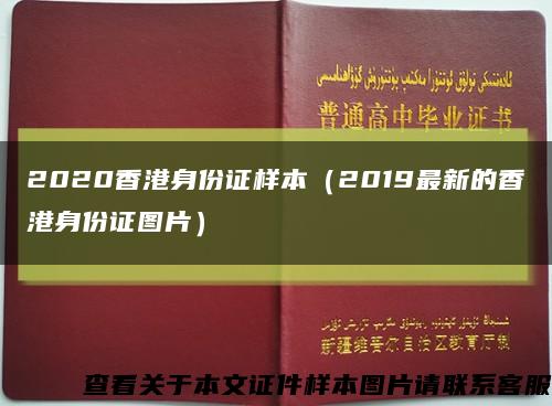 2020香港身份证样本（2019最新的香港身份证图片）缩略图