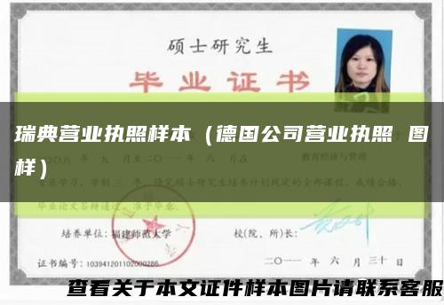 瑞典营业执照样本（德国公司营业执照 图样）缩略图