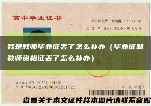 我是教师毕业证丢了怎么补办（毕业证和教师资格证丢了怎么补办）缩略图