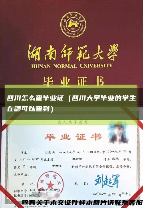 四川怎么查毕业证（四川大学毕业的学生在哪可以查到）缩略图
