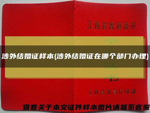 涉外结婚证样本(涉外结婚证在哪个部门办理)缩略图