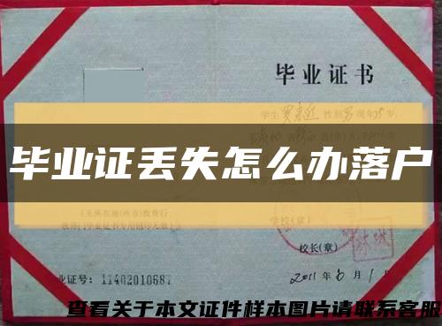 毕业证丢失怎么办落户缩略图