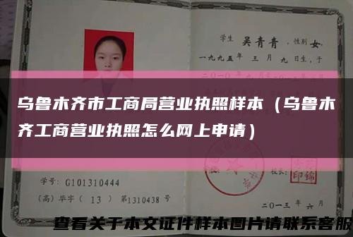 乌鲁木齐市工商局营业执照样本（乌鲁木齐工商营业执照怎么网上申请）缩略图