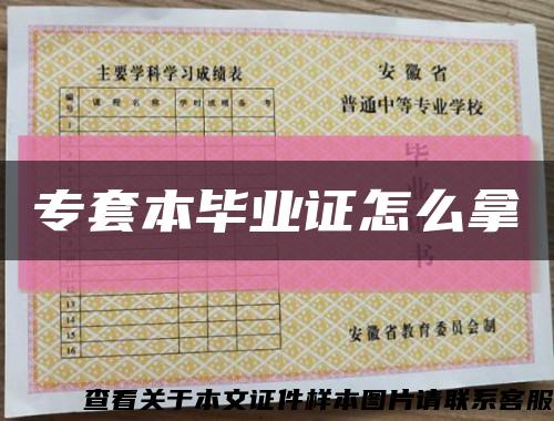 专套本毕业证怎么拿缩略图