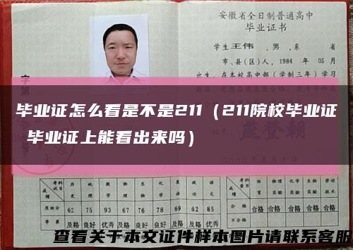 毕业证怎么看是不是211（211院校毕业证 毕业证上能看出来吗）缩略图