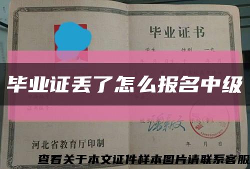 毕业证丢了怎么报名中级缩略图