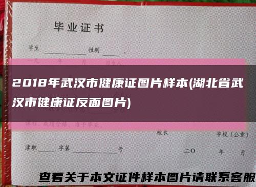 2018年武汉市健康证图片样本(湖北省武汉市健康证反面图片)缩略图