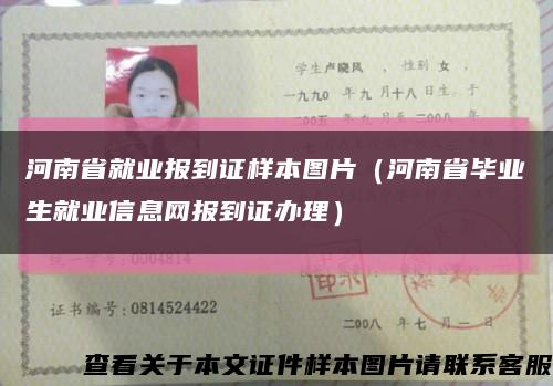 河南省就业报到证样本图片（河南省毕业生就业信息网报到证办理）缩略图