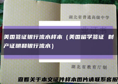 美国签证银行流水样本（美国留学签证 财产证明和银行流水）缩略图