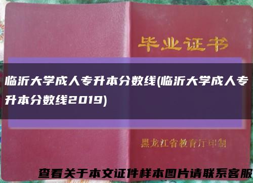 临沂大学成人专升本分数线(临沂大学成人专升本分数线2019)缩略图