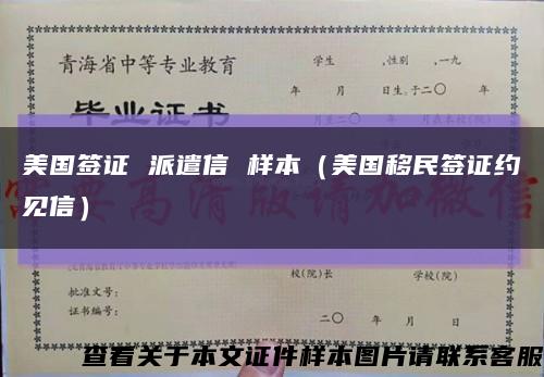 美国签证 派遣信 样本（美国移民签证约见信）缩略图