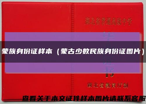 蒙族身份证样本（蒙古少数民族身份证图片）缩略图