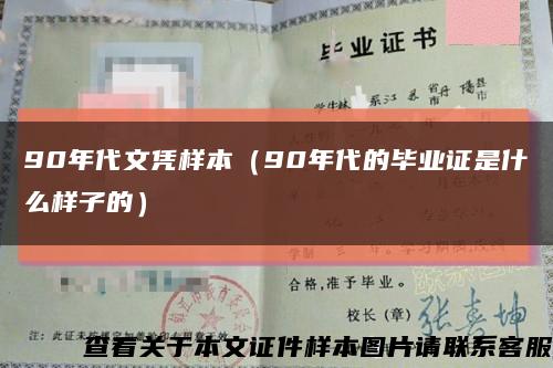 90年代文凭样本（90年代的毕业证是什么样子的）缩略图