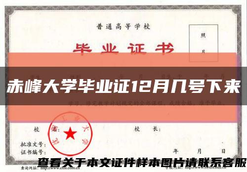 赤峰大学毕业证12月几号下来缩略图