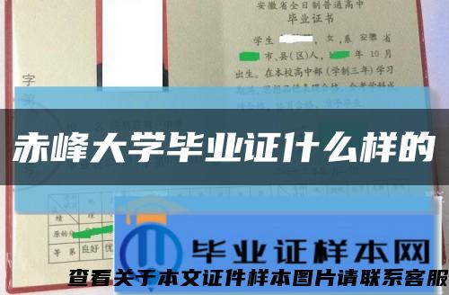 赤峰大学毕业证什么样的缩略图