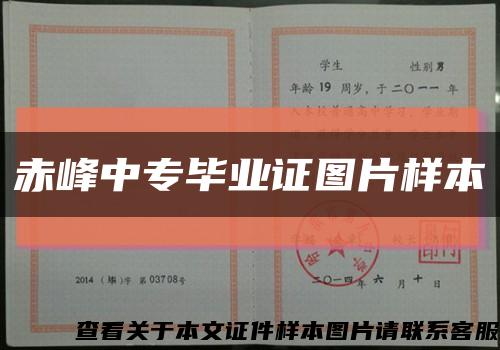 赤峰中专毕业证图片样本缩略图