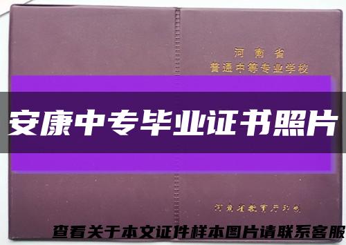 安康中专毕业证书照片缩略图