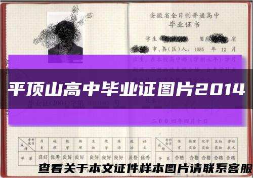 平顶山高中毕业证图片2014缩略图