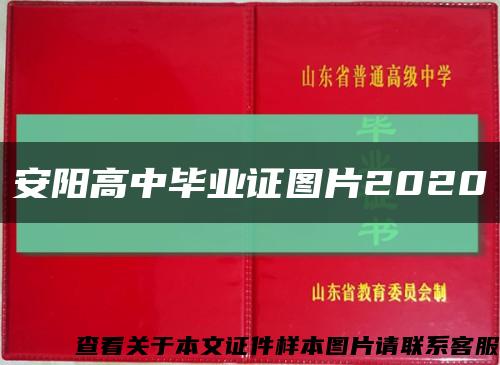 安阳高中毕业证图片2020缩略图