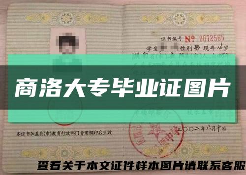 商洛大专毕业证图片缩略图