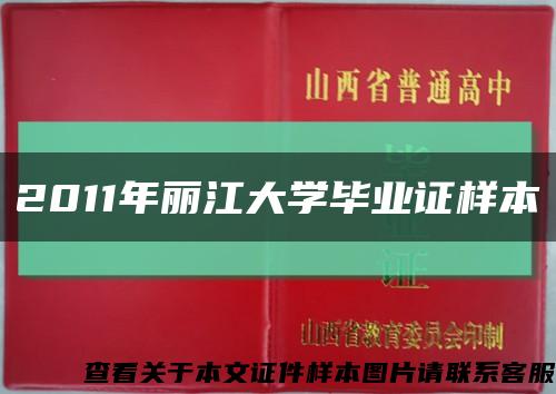 2011年丽江大学毕业证样本缩略图