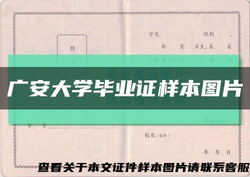 广安大学毕业证样本图片缩略图
