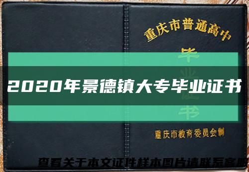 2020年景德镇大专毕业证书缩略图