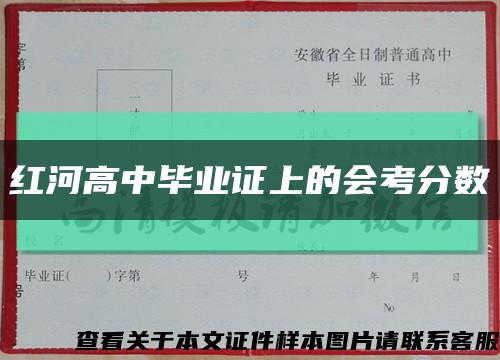 红河高中毕业证上的会考分数缩略图