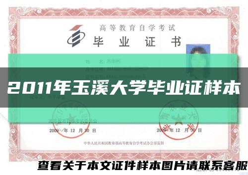2011年玉溪大学毕业证样本缩略图