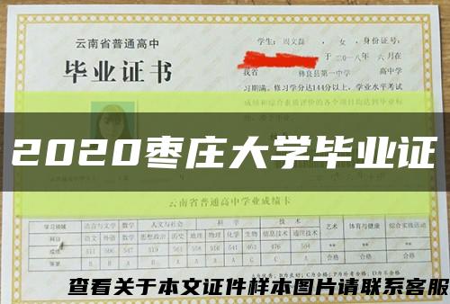 2020枣庄大学毕业证缩略图