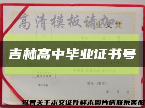 吉林高中毕业证书号缩略图