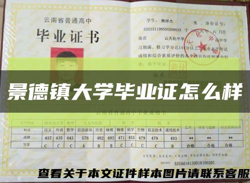 景德镇大学毕业证怎么样缩略图