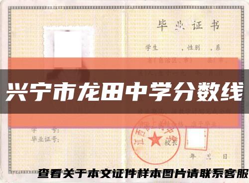 兴宁市龙田中学分数线缩略图