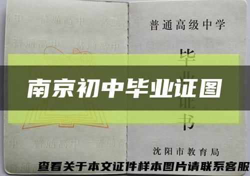 南京初中毕业证图缩略图