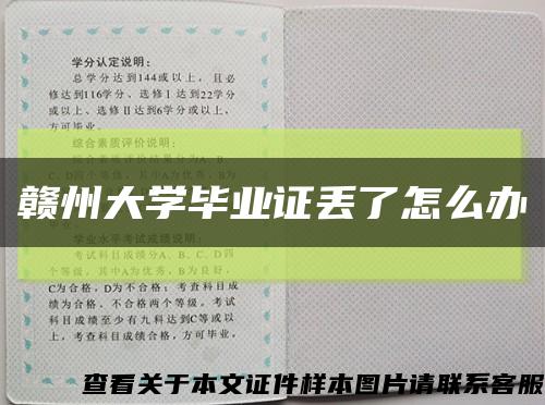 赣州大学毕业证丢了怎么办缩略图