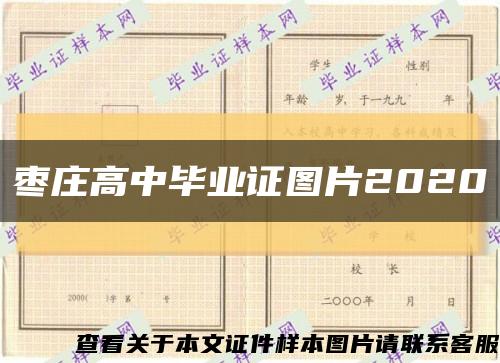 枣庄高中毕业证图片2020缩略图
