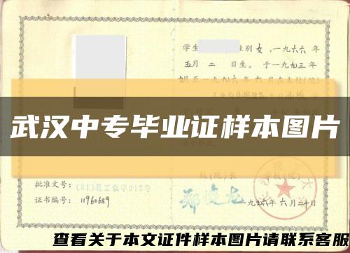 武汉中专毕业证样本图片缩略图